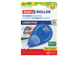 Correctietape tesa® ecoLogo® rechts & linkshandig 10mx4,2mm blister