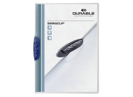 Klemmap Durable Swingclip 30 vellen blauw
