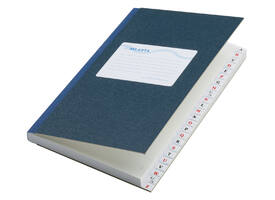 Register Djois Atlanta 165x105mm lijn 192blz met alfabet blauw