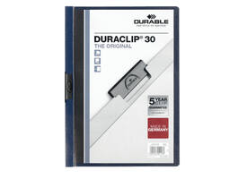 Klemmap Durable Duraclip A4 3mm 30 vellen nachtblauw