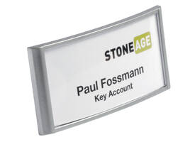 Badge Durable 8540 classic met magneet 30x65mm zilvergrijs