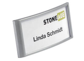 Badge Durable 8542 classic met magneet 34x74mm zilvergrijs