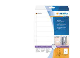 Rug-insteekkaart HERMA 5122 smal 30x190mm wit 25 vel