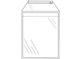 Envelop CleverPack akte A4 220x300mm zelfklevend transparant 50 stuks