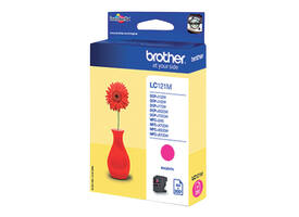 Inktcartridge Brother LC-121M rood
