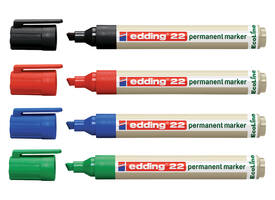 Viltstift edding 22 EcoLine schuin zwart 1-5mm