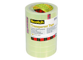 Plakband Scotch 550 19mmx66m transparant 8 rollen