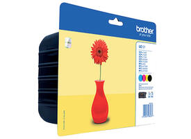 Inktcartridge Brother LC-121VALBP zwart + 3 kleuren