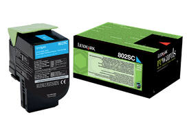 Tonercartridge Lexmark 80C2SC0 prebate blauw