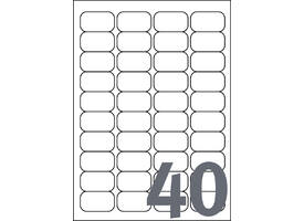 Etiket Avery L7654-100 45.7x25.4mm wit 4000 stuks