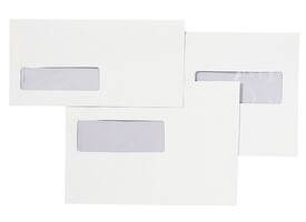 Envelop Quantore 110x220mm venster 3x10cm rechts zelfklevend 25 stuks