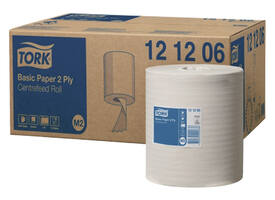Poetspapier Tork M2 Basic Universal 2-laags 160m wit 121206