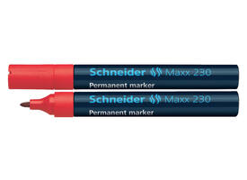 Permanent marker Schneider Maxx 230 rond 1-3mm rood