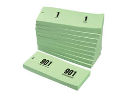 Nummerblok 42x105mm nummering 1-1000 groen 10 stuks