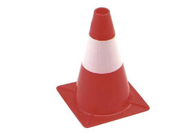 Afbakeningskegel 30cm rood wit