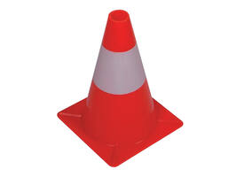 Afbakeningskegel 30cm rood wit