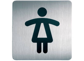 Infobord pictogram Durable 4956 vierkant wc dames 150mm