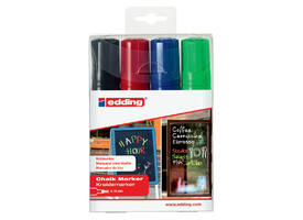 Krijtstift edding 4090 window schuin 4-15mm assorti etui à 4 stuks
