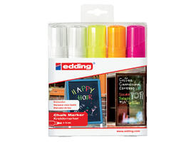 Krijtstift edding 4090 window schuin 4-15mm assorti etui à 5 stuks
