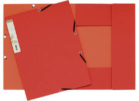 Elastomap Exacompta Forever A4 3 kleppen 380gr rood