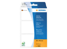Etiket HERMA adres 4301 95x48mm zig-zag 250 stuks