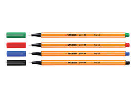 Fineliner STABILO point 88/46 fijn zwart