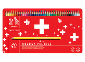 Kleurpotloden Caran d'Ache Swisscolor aquarel 40 stuks assorti