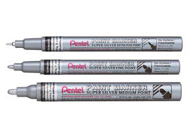 viltstift Pentel MFP10 rond 0.7mm zilver