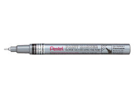 viltstift Pentel MFP10 rond 0.7mm zilver