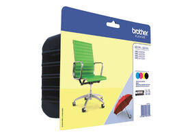 Inktcartridge Brother LC-229XLVALBP zwart + 3 kleuren