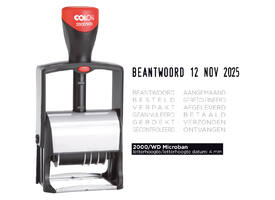 Woord-datumstempel Colop Heavy Duty 2000/WD Classic Line 12 teksten