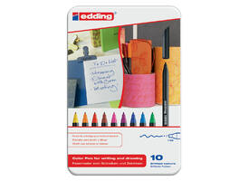 Fineliner edding 1200 fijn assorti blik à 10 stuks