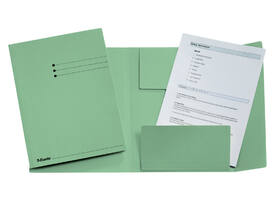 Dossiermap Esselte A4 3 kleppen manilla 275gr groen