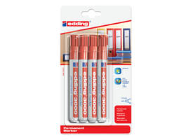 Viltstift edding 3000 rond 1.5-3mm rood blister à 4 stuk