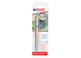 Paintmarker Edding 780 op oliebasis 0.8mm zilver blister à 1 stuk
