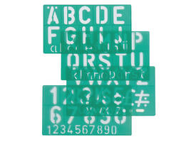 Lettersjabloon Linex hoofletters/letters/cijfers 50mm