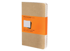 Schrift Moleskine 90x140mm lijn 128 pagina's pocket kraft