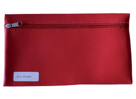 Schooletui 15x26cm met rits skai helder rood