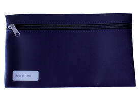 Schooletui 15x26cm met rits skai donkerblauw