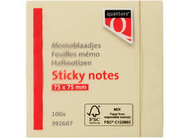 Memoblok Quantore 76x76mm geel 100 vel