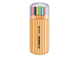 Fineliner STABILO point 88/20 fijn assorti zebra-etui à 20 stuks