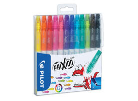 Viltstift PILOT friXion Colors medium assorti etui à 12 stuks