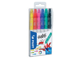 Viltstift PILOT friXion Colors medium assorti etui à 6 stuks