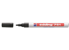 Paintmarker edding 751 op oliebasis 1-2mm zwart