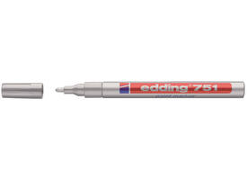 Paintmarker edding 751 op oliebasis 1-2mm zilver