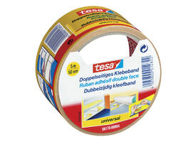 Tapijttape tesa® universal 5mx50mm dubbelzijdig wit