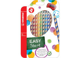 Kleurpotloden STABILO 331 Easycolor rechtshandig puntenslijper ass 12x