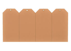 Label karton nr 2  200gr 40x80mm chamois 1000 stuks