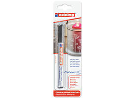 Paintmarker edding 751 op oliebasis 1-2mm zwart blister à 1 stuk