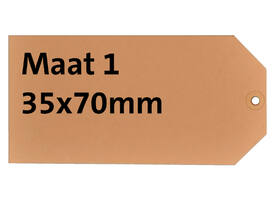Label karton nr 1 200gr 35x70mm chamois 1000 stuks